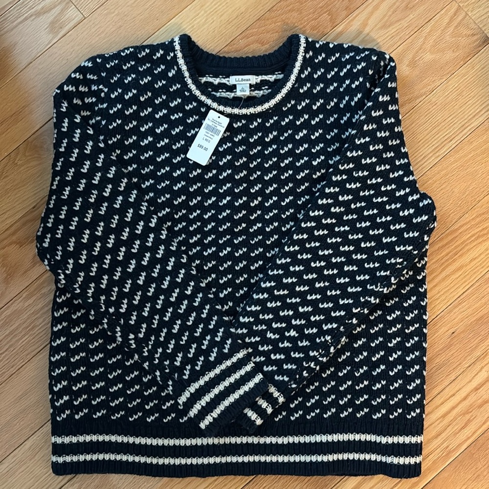 NWT LL Bean wool sweater size L
